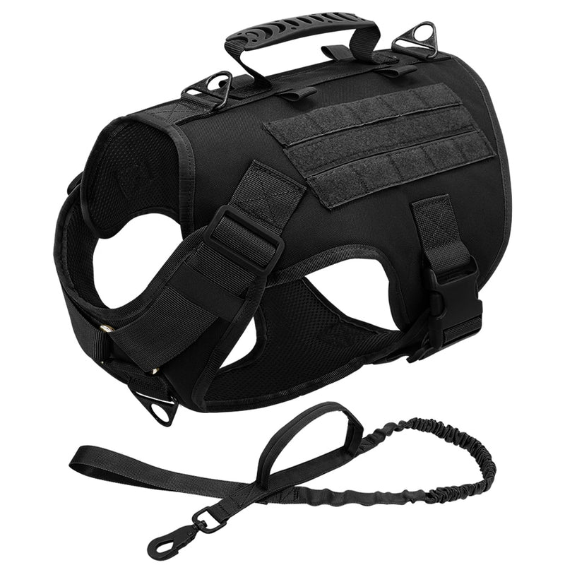 Nylon Tactical Dog Harness Collar Leash set