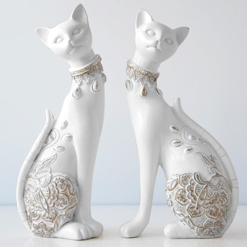 Figurine Decorative Resin Cat statue