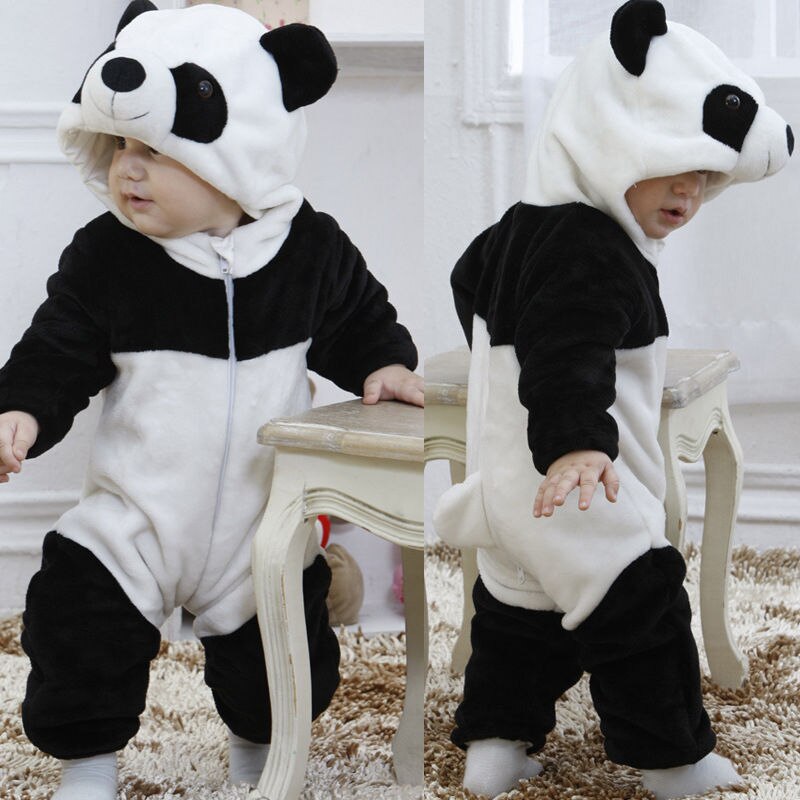 Kids Warm Panda Animal Jumpsuit