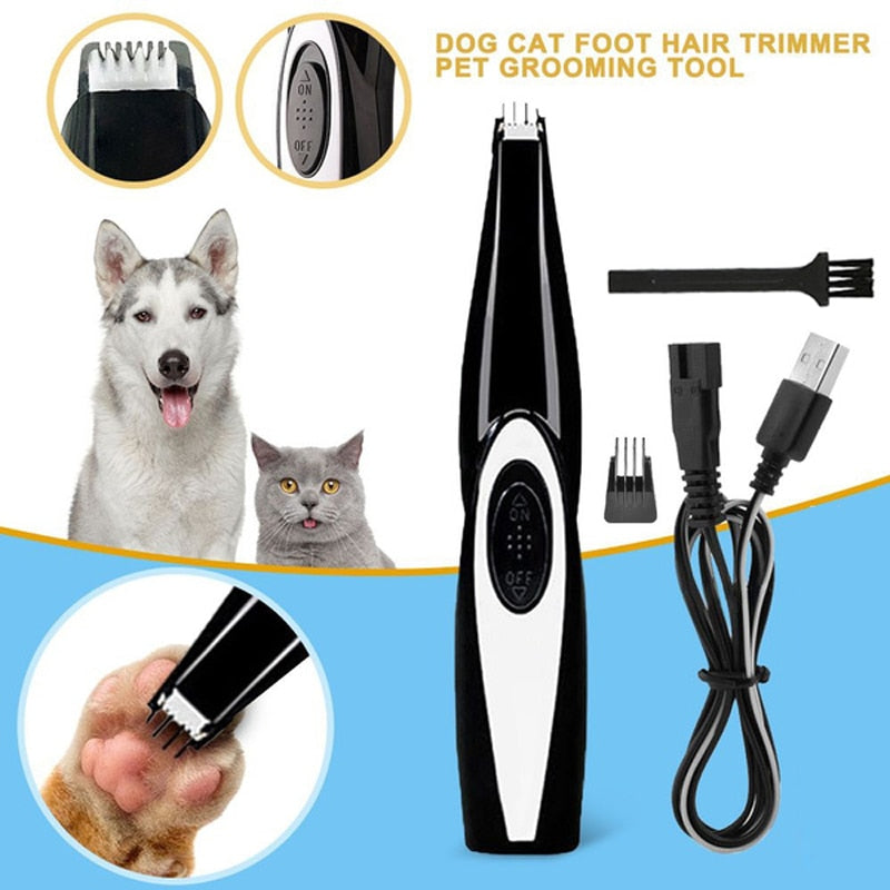 Professional Cat Dog Hair Clipper Grooming Kit Rechargeable Pet Hair Trimmer Shaver Set Animals Hair Cutting Machine Low-Noise