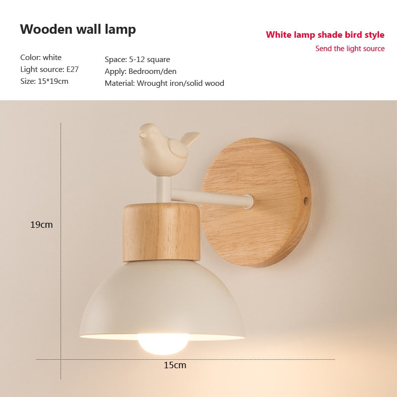 Nordic LED Wood Wall Lamp