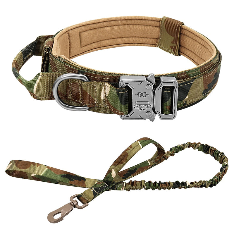 Nylon Tactical Dog Harness Collar Leash set