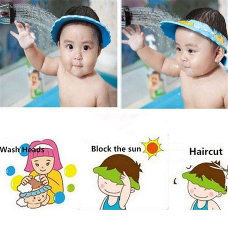 Soft Adjustable Baby Shower Cap