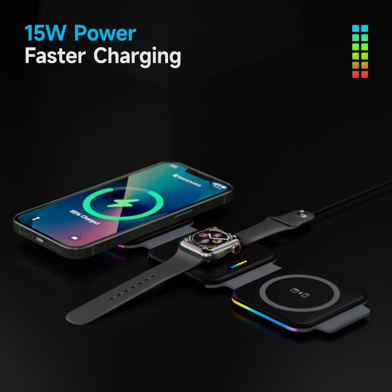 3 in 1 Magnetic Fold Wireless Charger