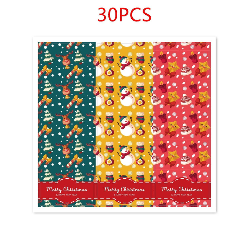 30-60Pcs Christmas Stickers