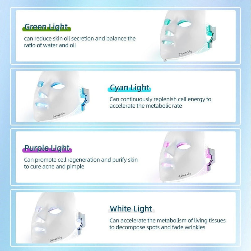 7 Colors LED Facial Mask