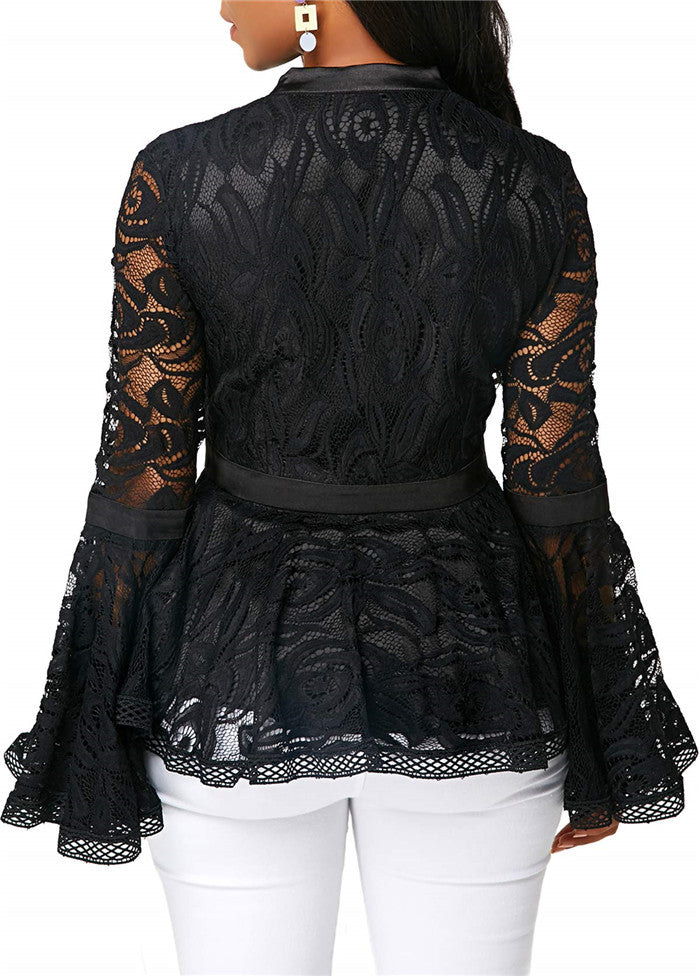 Women Lace Blouse Tops Casual Lady Clothes