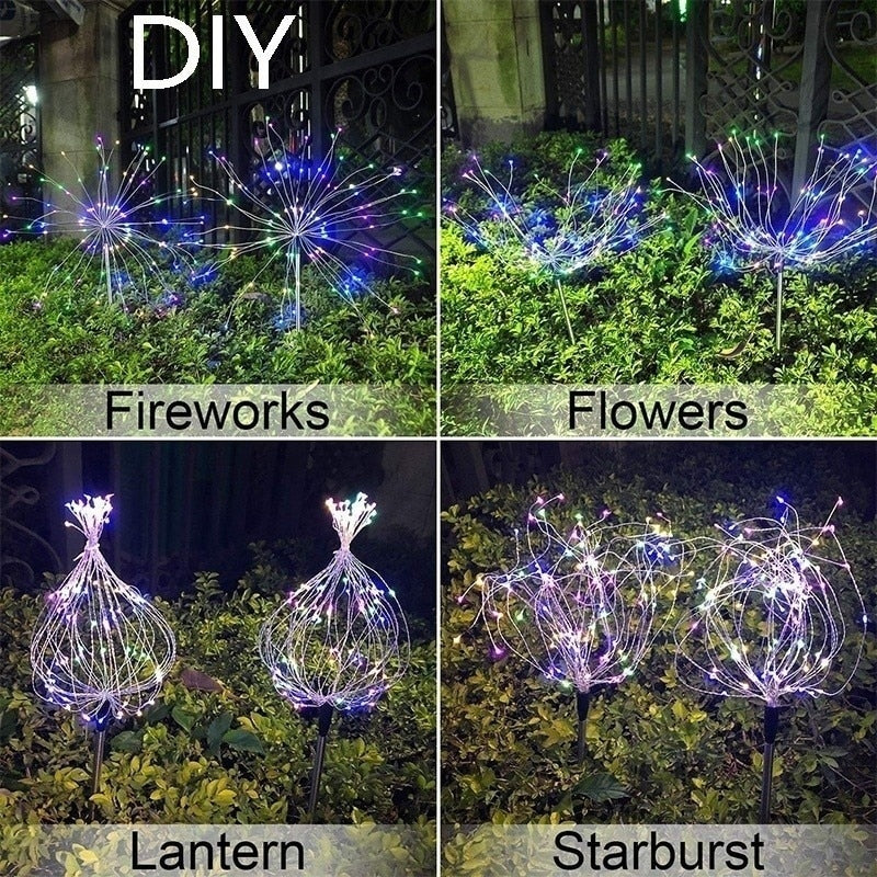 Outdoor Solar LED Firework Fairy Lights