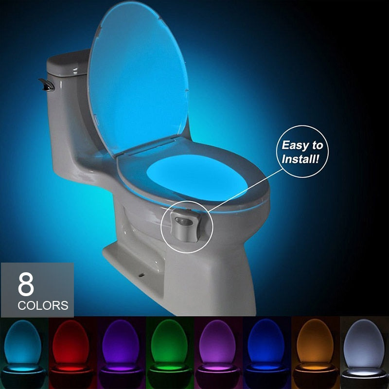Motion Sensor Smart Bathroom Toilet Night Light LED Toilet Light