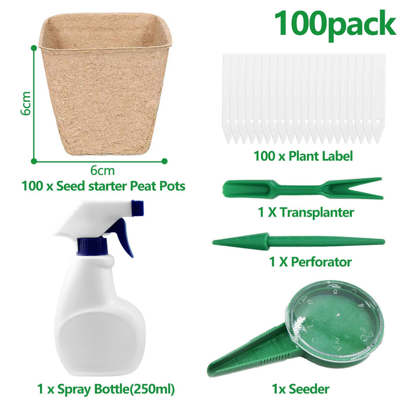 Seed Starter Peat Pots Kit