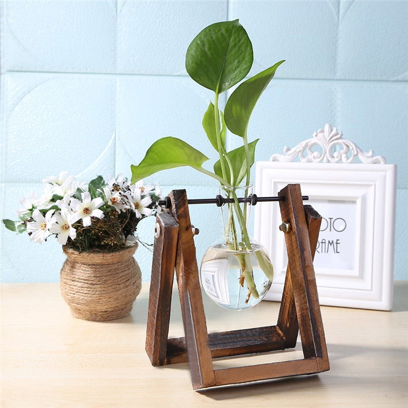 Home Decor Hanging Pots Wooden Tray