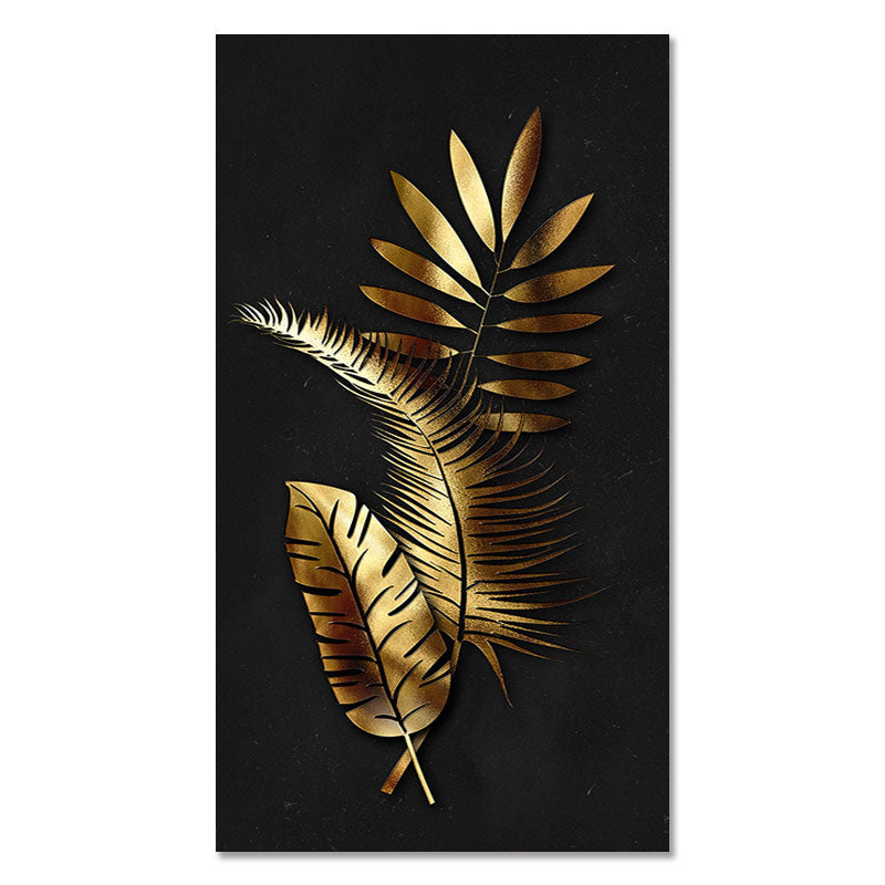 Home Decoration Gold Flower Canvas Painting