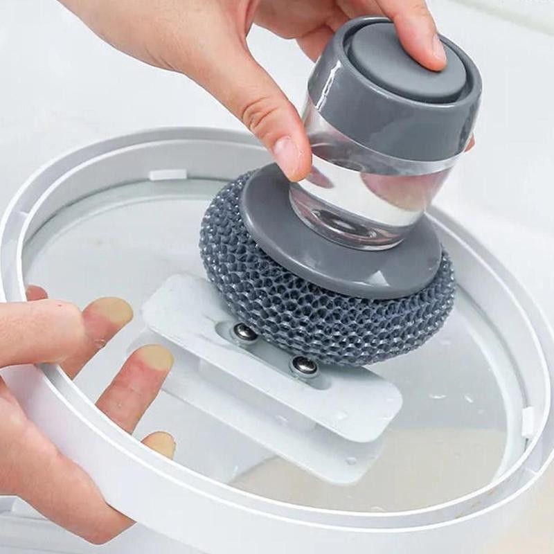 Kitchen Soap Dispensing Dishwashing tool
