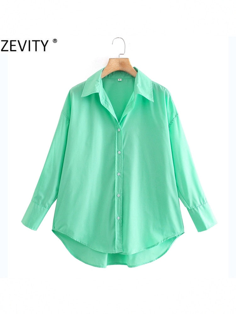 Zevity- Women Poplin Shirts