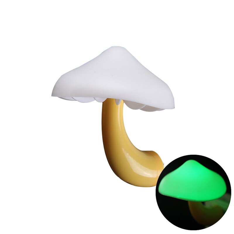 LED Night Lights Mushroom Shape Automatic Sensor Toilet Bedroom Decor Wall Lamps