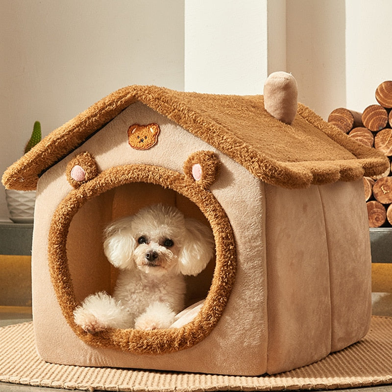 Foldable Dog House Kennel Bed