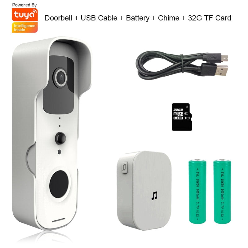 Tuya Smart Video Doorbell Waterproof Night Vision Home Security 1080P FHD Camera Digital Visual Intercom WIFI Tuya Door Bell