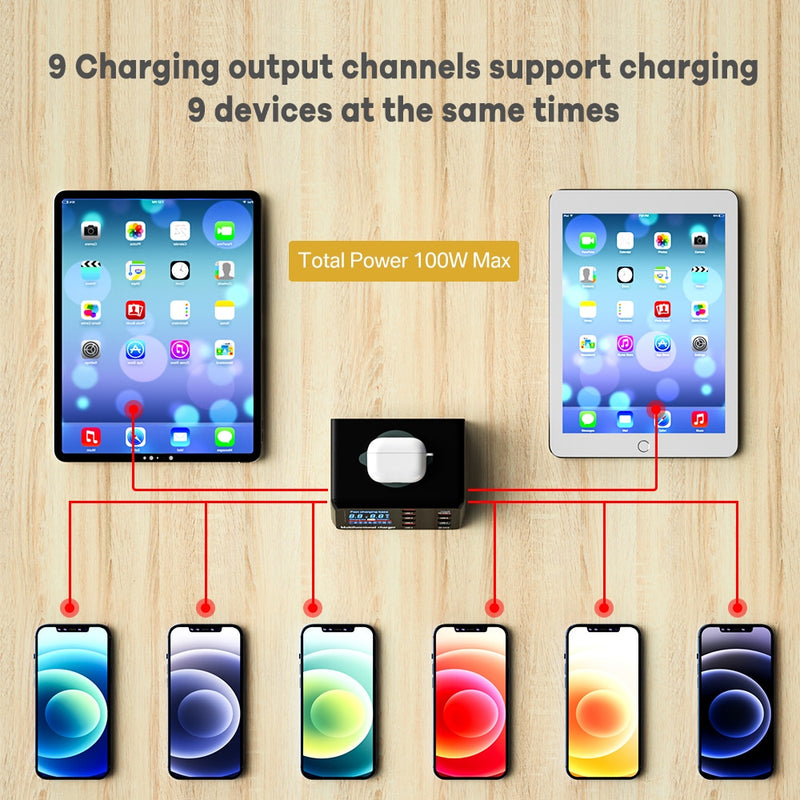 Ports USB Charger Station