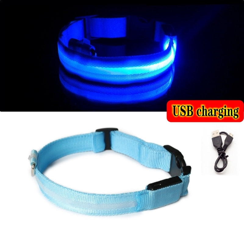 Led Dog Collar Light Anti-lost Collar For Dogs Puppies