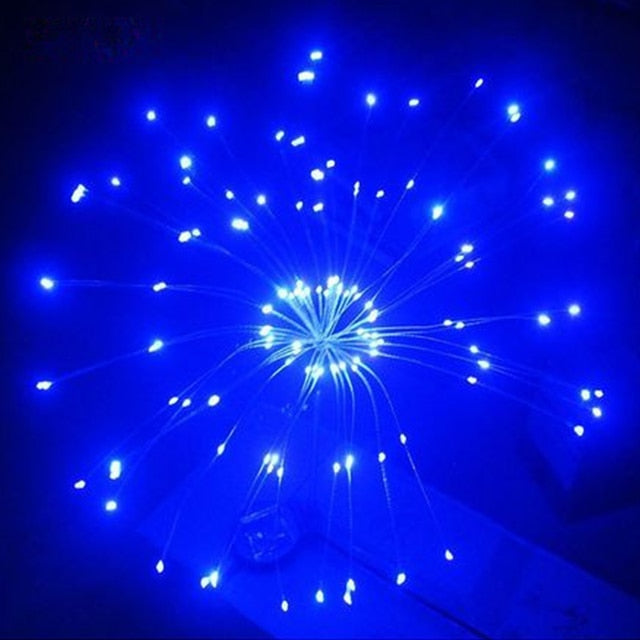 Solar Fireworks Lamp Outdoor Grass Globe Dandelion Flash String Fairy lights 90 /120/150/200 LED For Garden Lawn Holiday Light