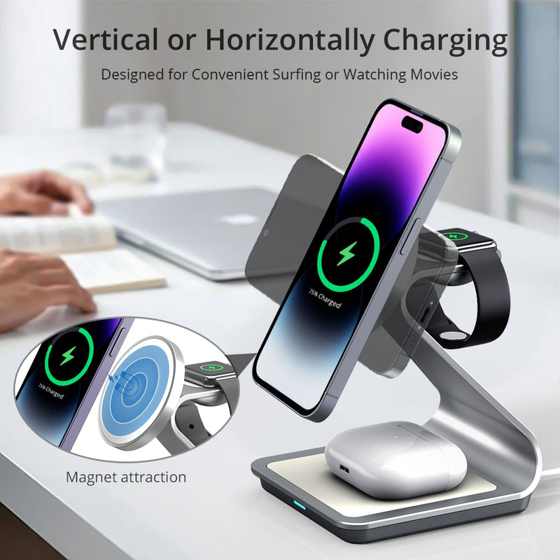 Magnetic 3 in 1 Wireless Charger