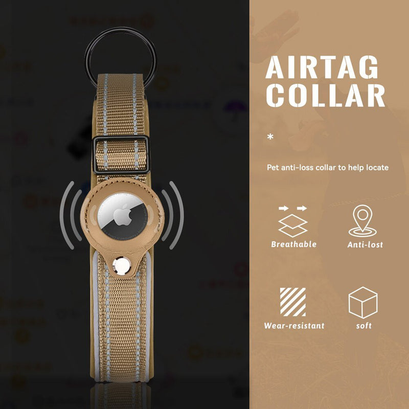 Airtag Case Leather Dog Traction Collar