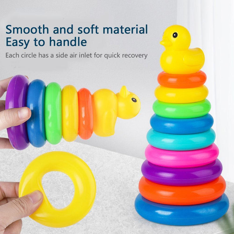 Baby Animal Rainbow Stacking Ring Toys - HORTICU