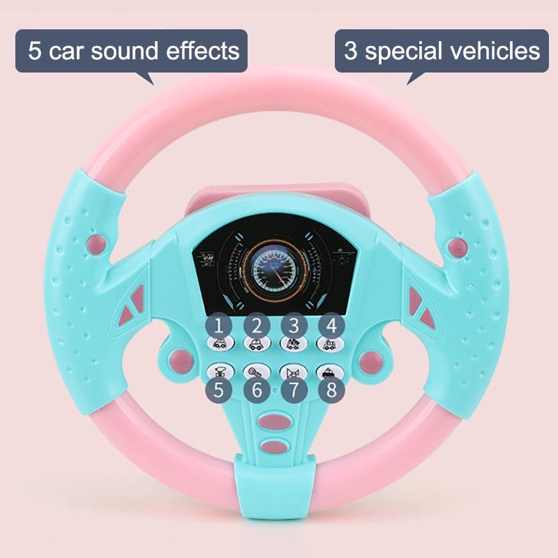 Baby Electric Simulate Driving Steering Toys - HORTICU