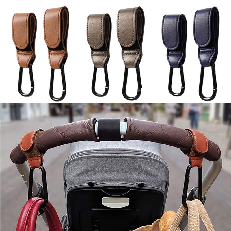Baby PU Leather Stroller Hook - HORTICU