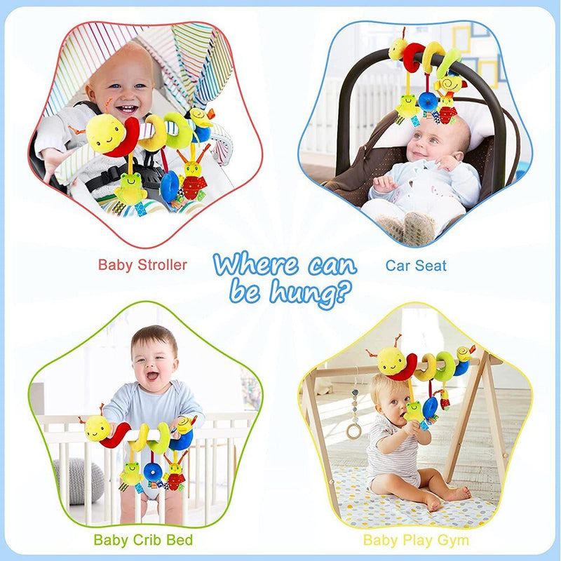 Baby Soft Rattle Spiral Stroller Toys - HORTICU