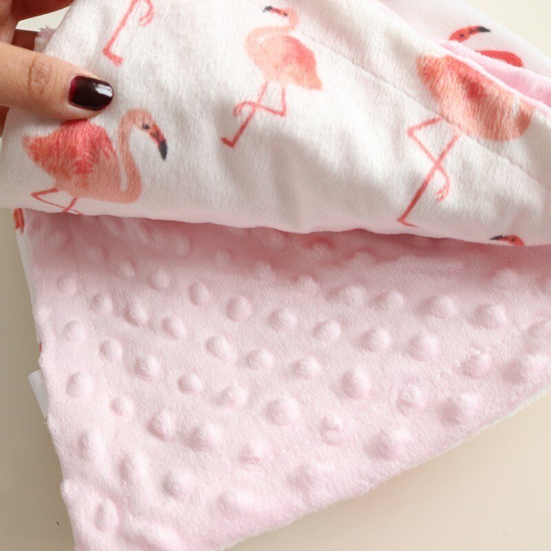 Baby Winter Flannel Fleece Flamingo Blanket - HORTICU