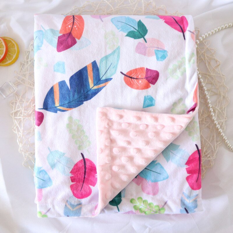 Baby Winter Flannel Fleece Flamingo Blanket - HORTICU