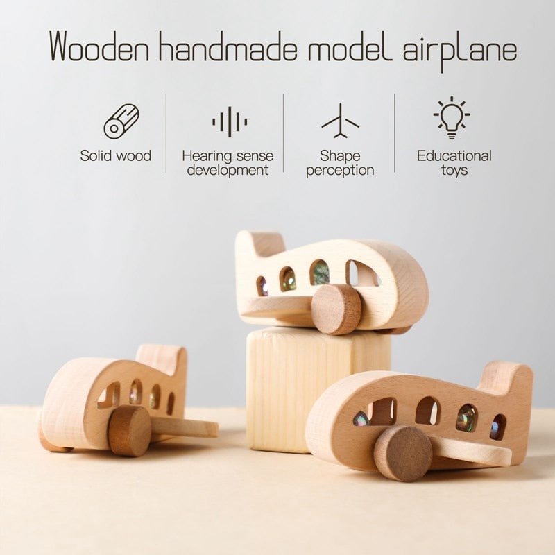 Baby Wooden Plane Toy - HORTICU