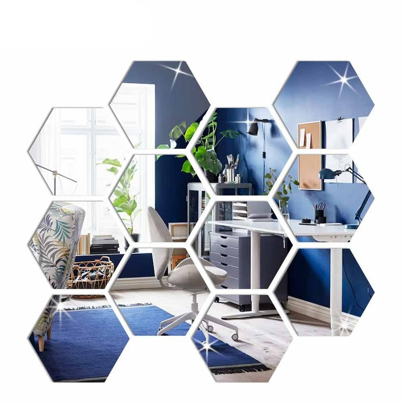 Bedroom Hexagonal Mirror Stickers - HORTICU