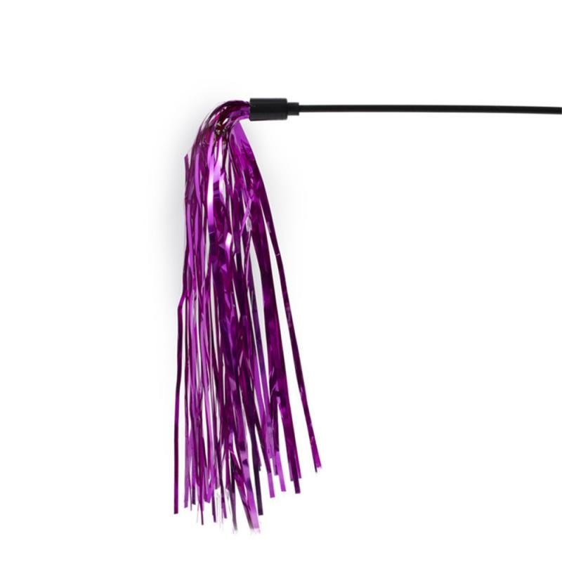 Cat Feather Wand Colorful Ribbon Teaser - HORTICU