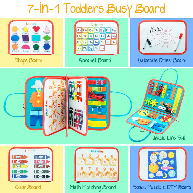 Children Busy Board Preschool Intelligence Learning Toys - HORTICU
