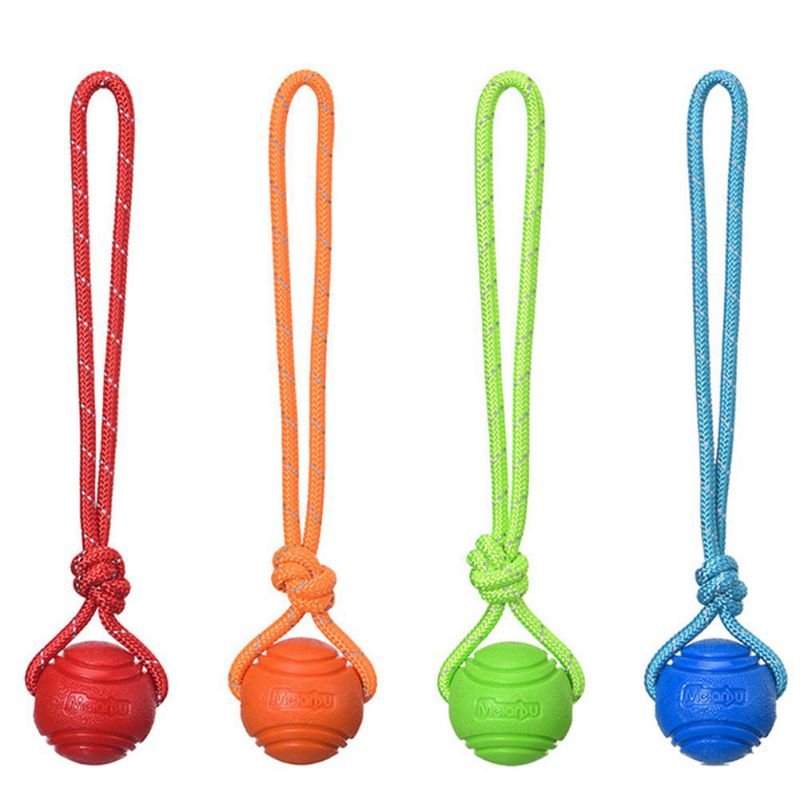 Dog Chew Bouncy Rubber Ball Toys - HORTICU