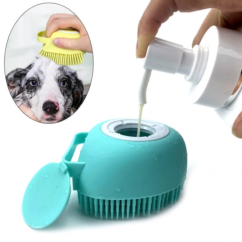 dog Soft silicone bath brush - HORTICU